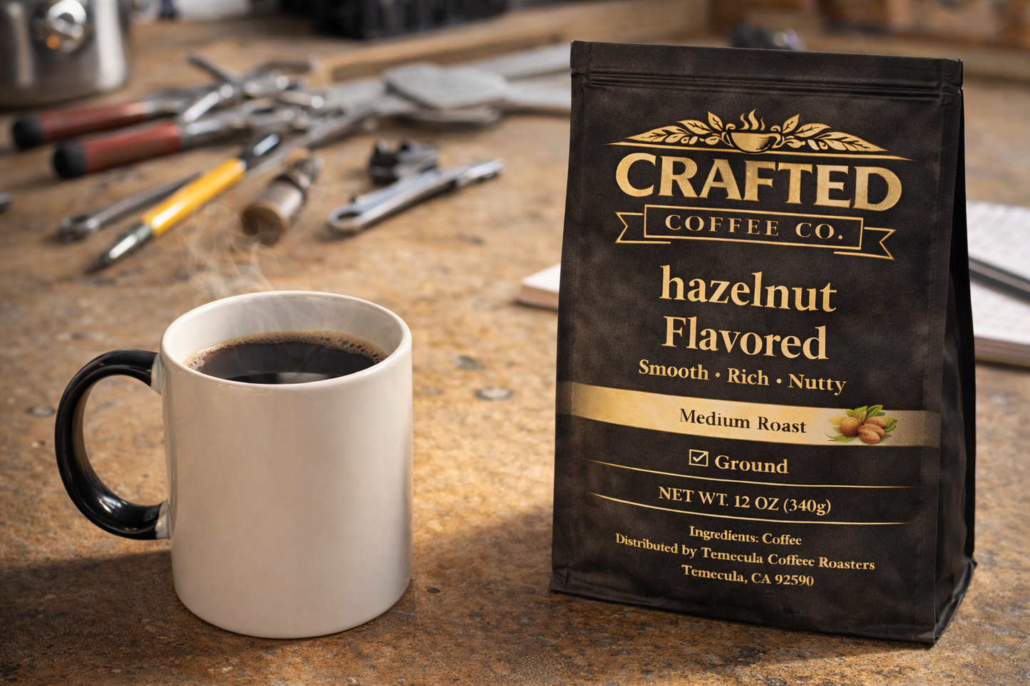Hazelnut Flavored Coffee - Warm Nutty Medium Roast Comfort