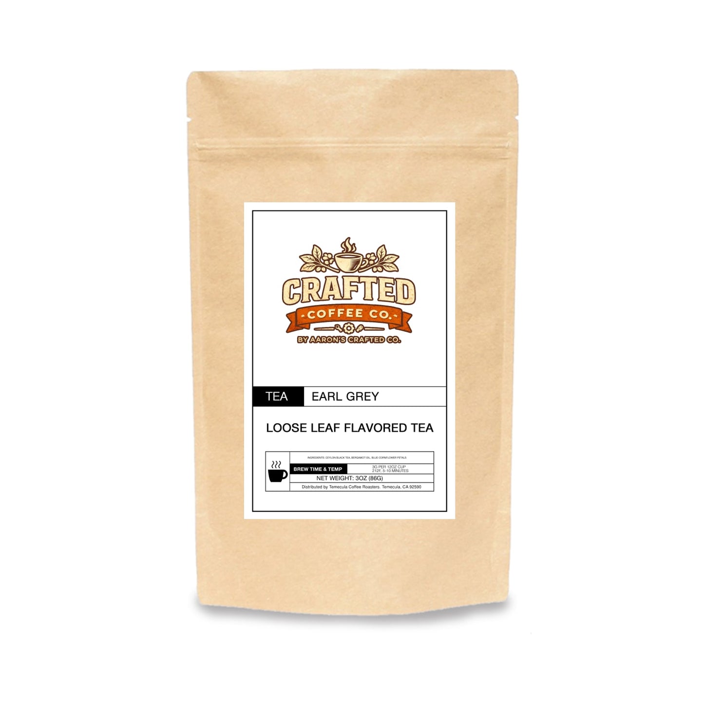 Earl Grey Loose Leaf Black Tea - Citrus & Bergamot Classic