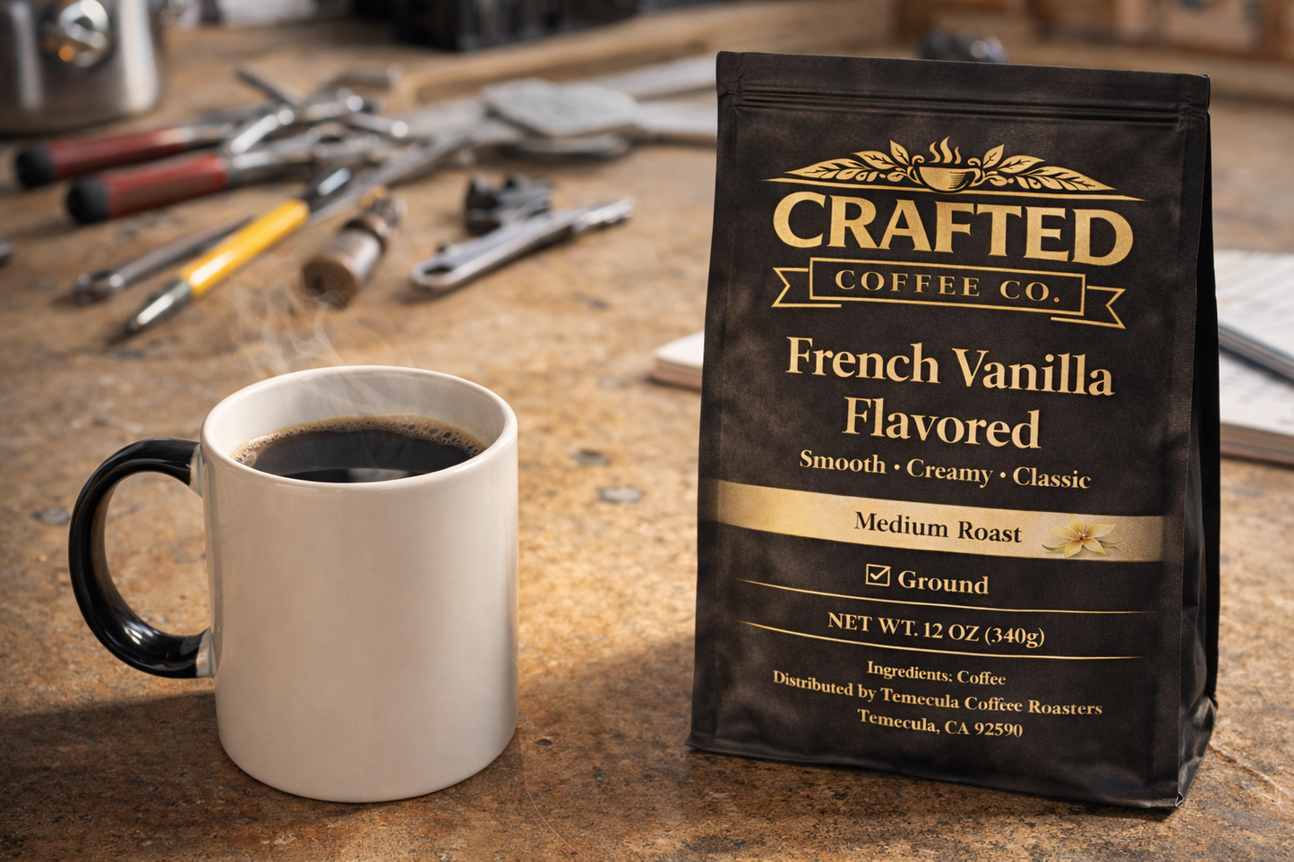 French Vanilla Flavored Coffee - Creamy Medium Roast Comfort