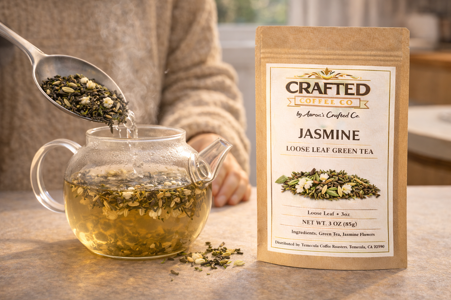 Jasmine Loose Leaf Green Tea - Floral & Silky Smooth