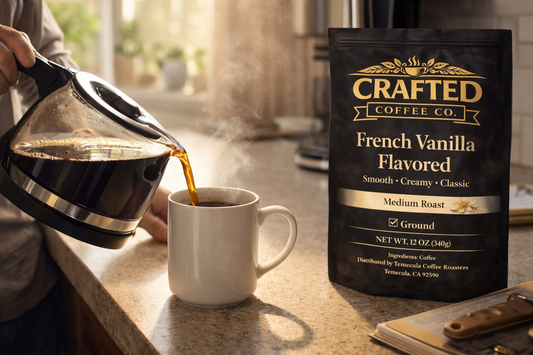 French Vanilla Flavored Coffee - Creamy Medium Roast Comfort