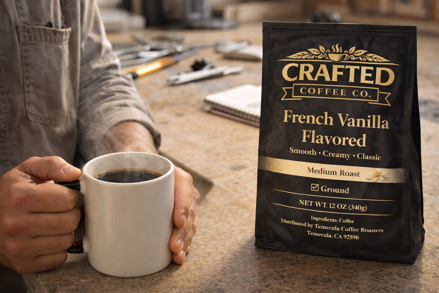 French Vanilla Flavored Coffee - Creamy Medium Roast Comfort