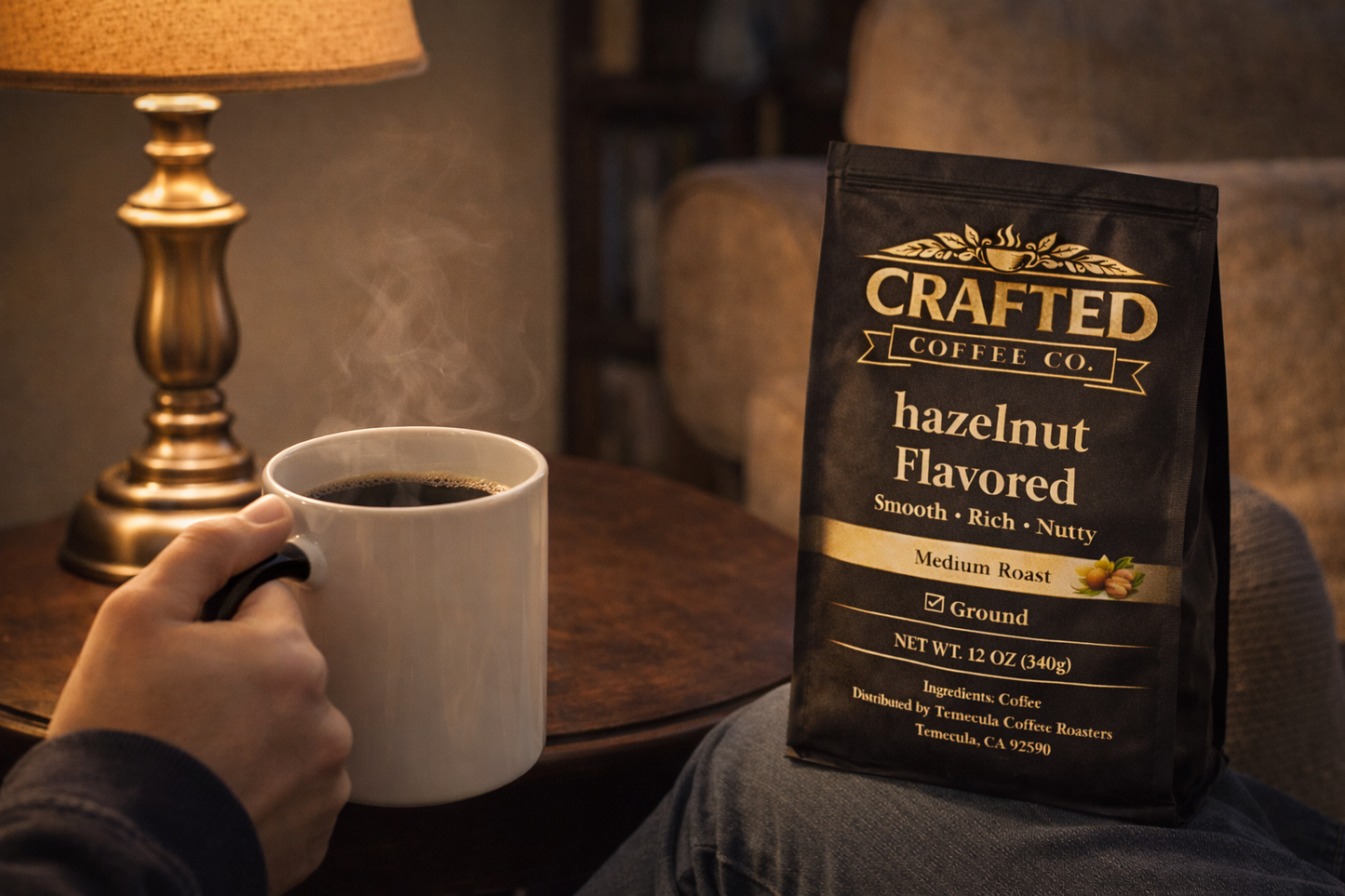 Hazelnut Flavored Coffee - Warm Nutty Medium Roast Comfort
