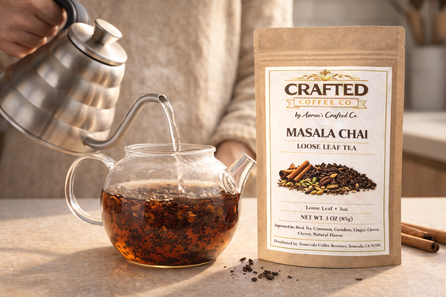 Masala Chai Loose Leaf Tea - Bold & Spicy Comfort
