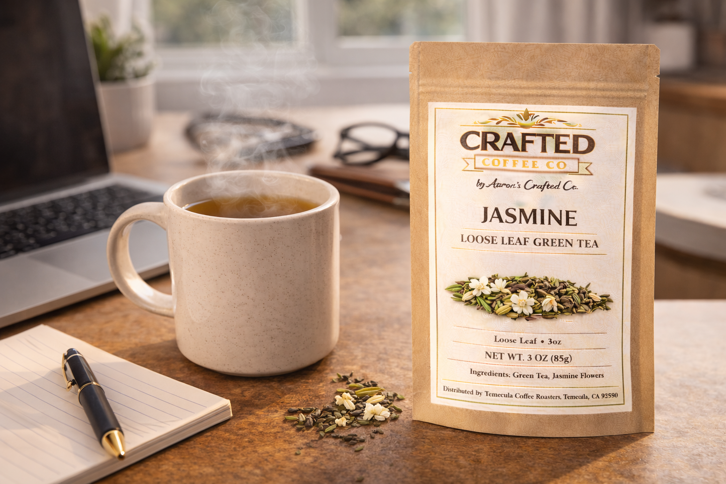 Jasmine Loose Leaf Green Tea - Floral & Silky Smooth