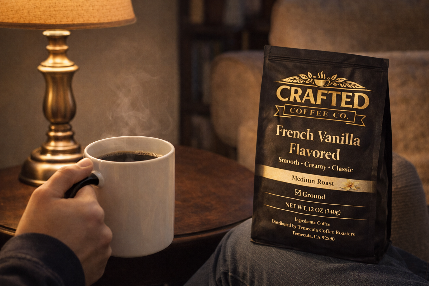 French Vanilla Flavored Coffee - Creamy Medium Roast Comfort