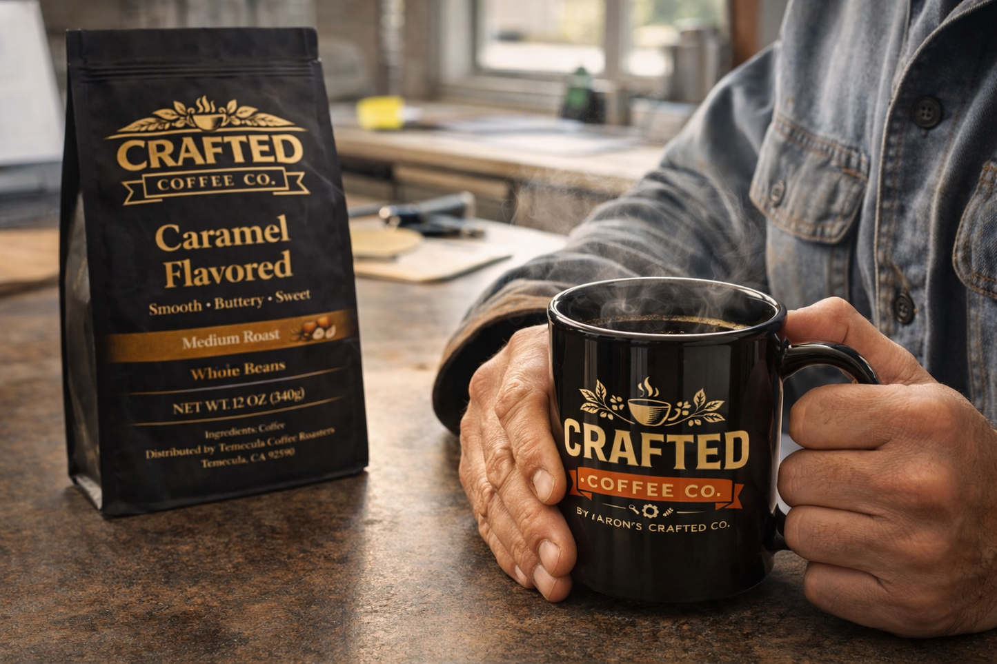Caramel Flavored Coffee - Rich Medium Roast with Buttery Sweetness