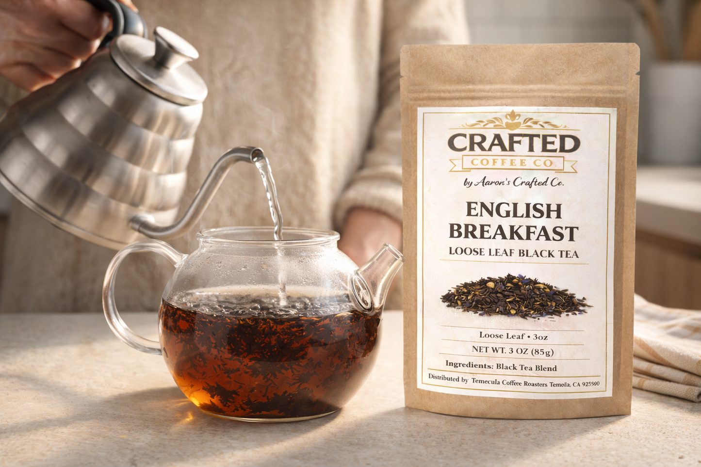 English Breakfast Loose Leaf Black Tea - Strong & Rustic Classic