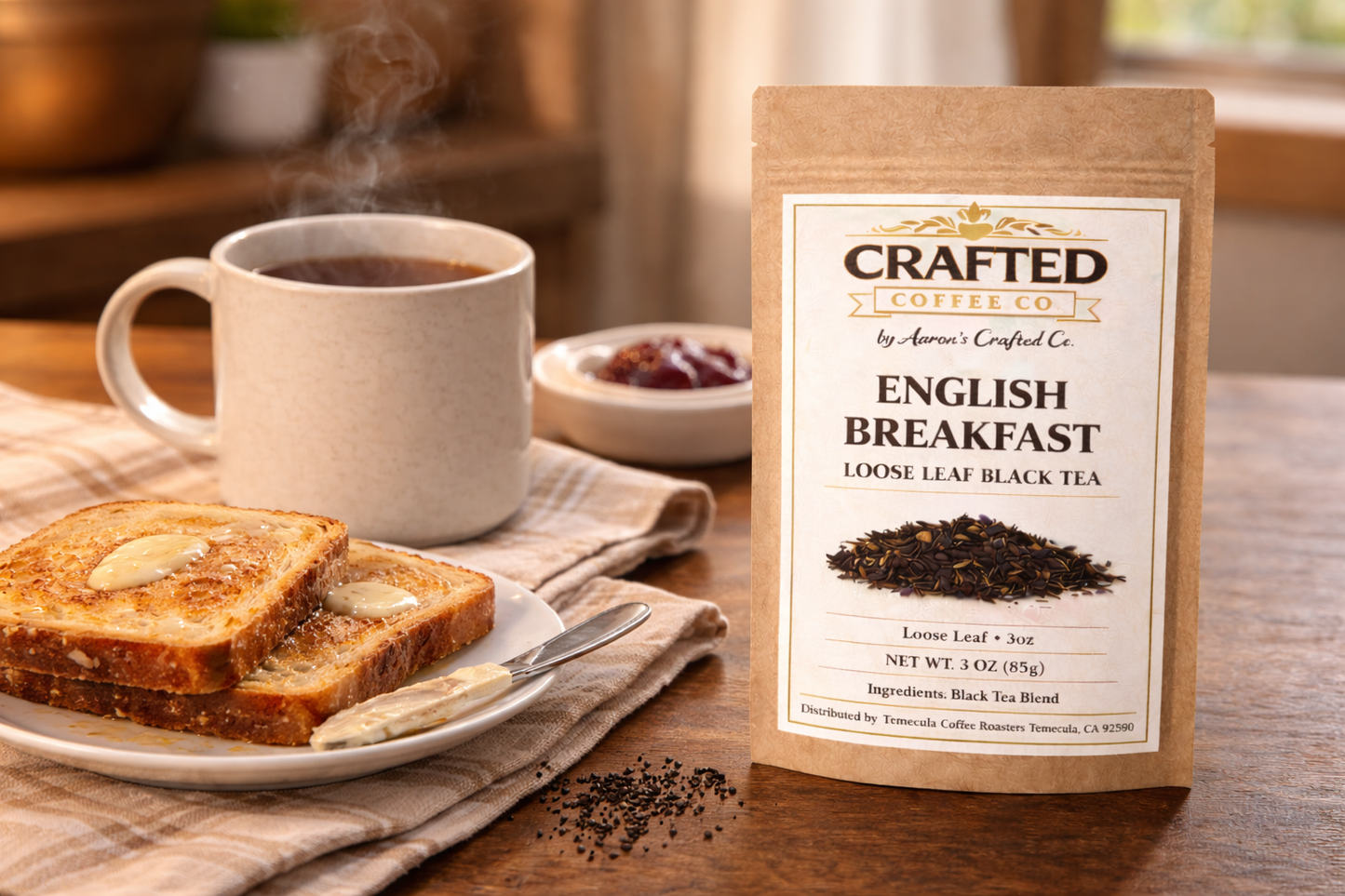 English Breakfast Loose Leaf Black Tea - Strong & Rustic Classic