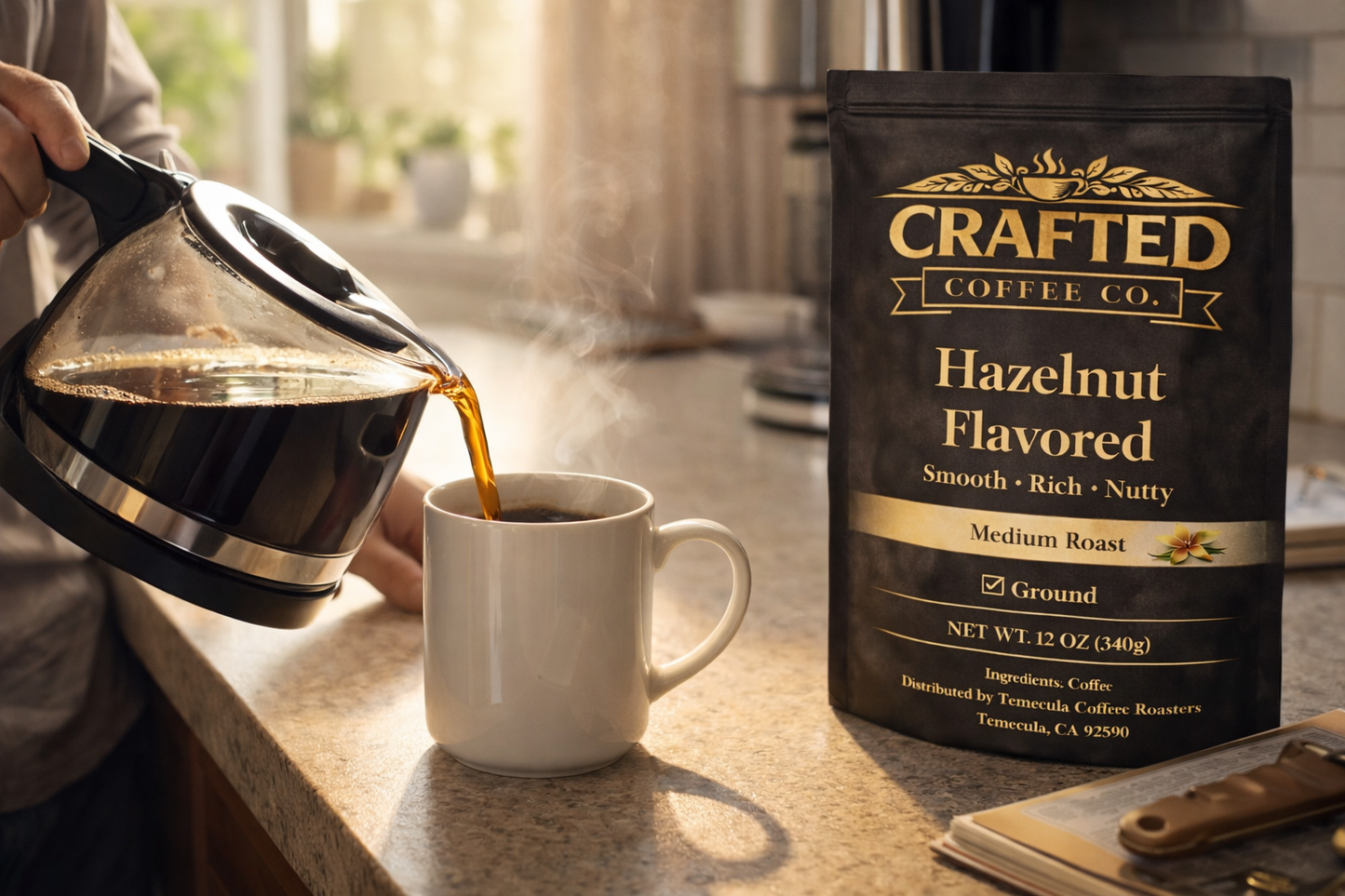 Hazelnut Flavored Coffee - Warm Nutty Medium Roast Comfort